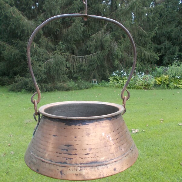 Antique Copper Pot Etsy