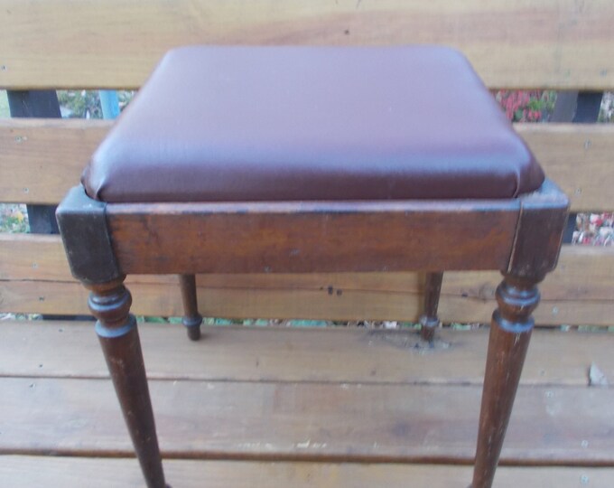 Vintage Sewing Machine Bench/stool With Storage - Etsy