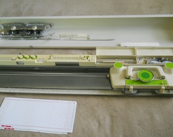 Nice Vintage Studio Knitting Machine-Model 328-with 20 Punch Cards-Made in Japan-Clean and Appears to be Complete