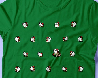 Link & Cucco Zelda inspired shirt // available for Men // Ladies // Youth Size