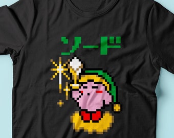 Kirby Sword Shirt - Kirby inspired shirt - available for Men / Ladies / Youth Size