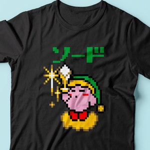 Kirby Sword Shirt - Kirby inspired shirt - available for Men / Ladies / Youth Size