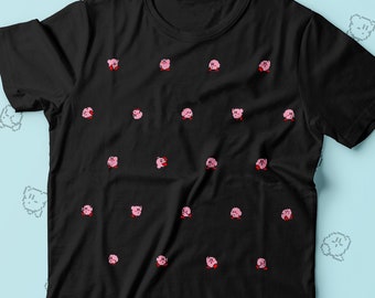 Kirby camiseta negra - Kirby inspirado camiseta -Disponible para hombre-señora-juventud tamaño