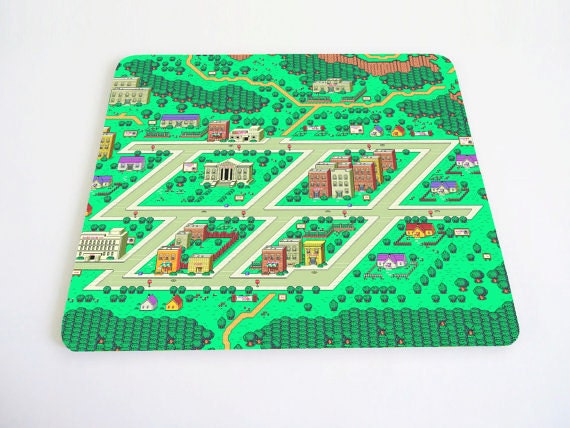Onett Town Earthbound Inspired Mousepad Etsy