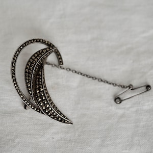 Marcasite Brooch Sterling Silver 925 Art Deco