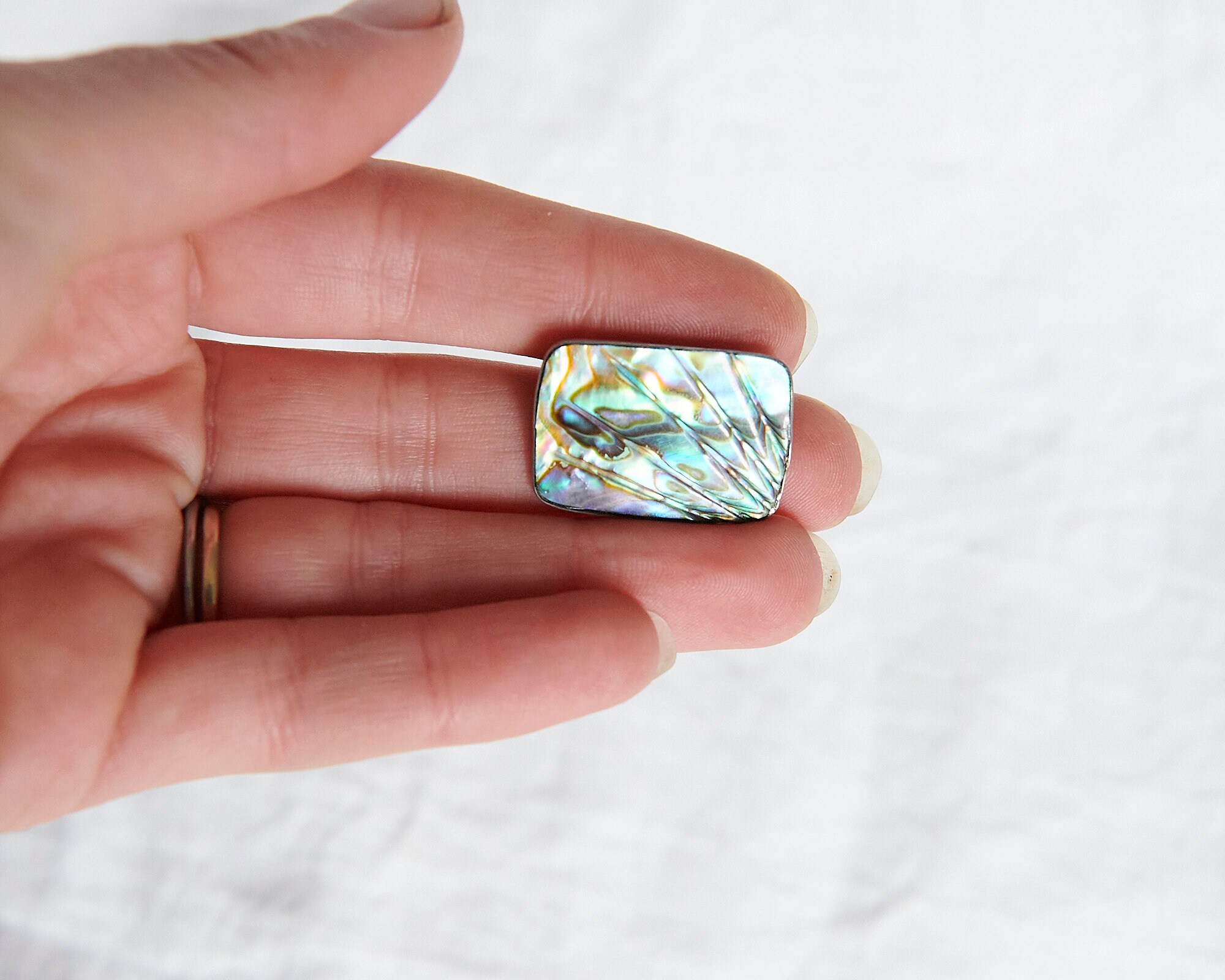 Paua Shell Silver Brooch 925 - Etsy
