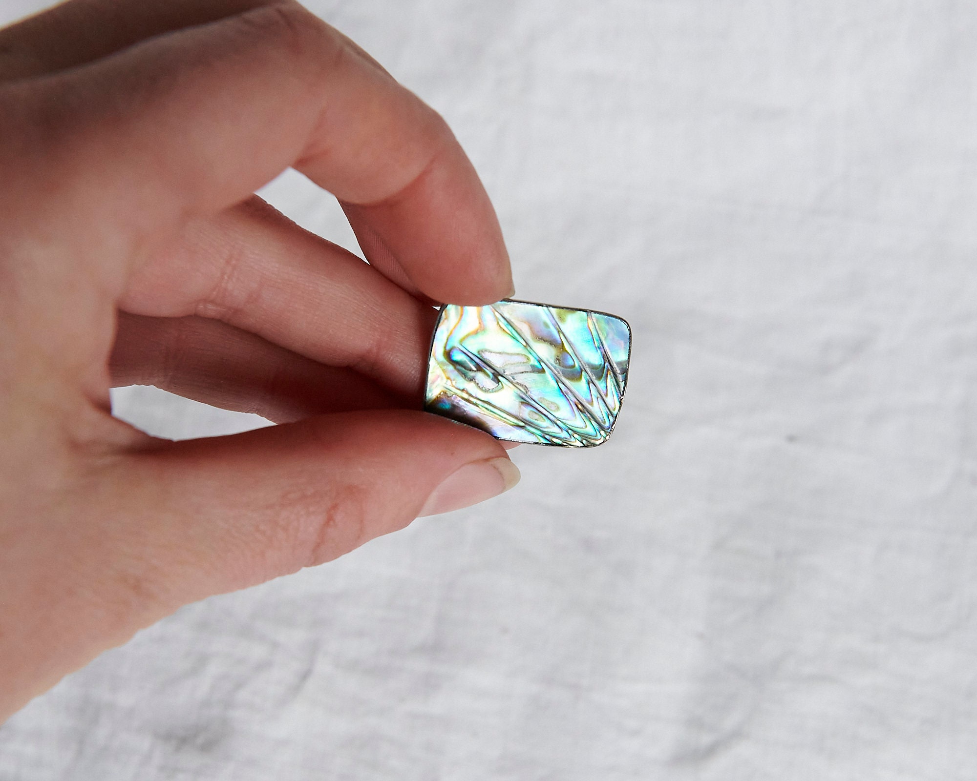 Paua Shell Silver Brooch 925 - Etsy