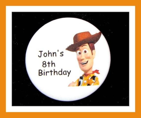 Birthday Party Favors, Personalized Button,Cartoon Pin Favor,School Favors,Kids Party Favors,Boy Birthday,Girl Birthday,Pins, Set of 10
