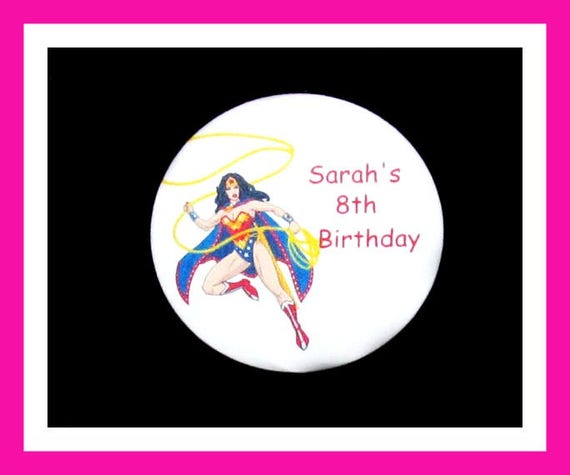 Birthday Party Favor Personalized Button, Superhero Pin Favor,School Favor,Kid Party Favor,Boy Birthday,Girl BirthdayPin,Favor Tag Set of 10