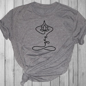 Zen / Meditation / Serenity - Single Line - Ladies / Women&#39;s T-Shirt