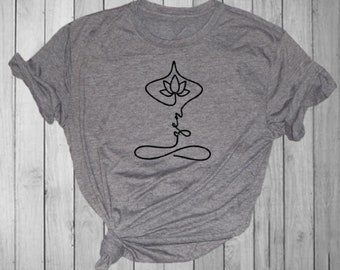 Zen / Meditation / Serenity - Single Line - Ladies / Women's T-Shirt