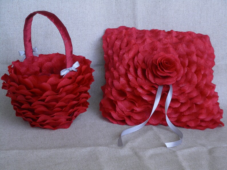 Red Rose Petal Basket - Etsy