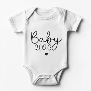 Baby bodysuit pregnancy announcement, baby 2026, announce pregnancy, baby clothing gift birth, baby shower & photoshoot