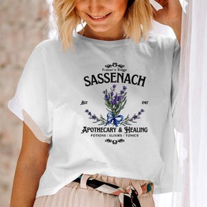 Fraser's Ridge Scottish Herbalist Shirt, Sassenach Lavender Potions and Elixirs Tee, Botanical Graphic T-shirt, Highland Healing Herbs Gift