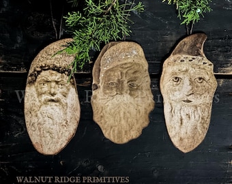 Primitive Santa Ornaments E-pattern Instant Download Christmas Pattern with Images by Walnut Ridge Primitives