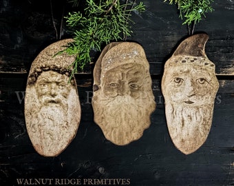 Primitive Santa Ornaments E-pattern Instant Download Christmas Pattern with Images by Walnut Ridge Primitives