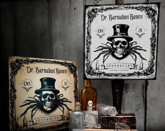 Halloween Apothecary Signs and Stand, Instant Download Pattern with Printable Images by Walnut Ridge Primitives