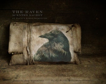 Instant Download E-Pattern PDF The Raven - Scented Sachet Raven Image Included by Walnut Ridge Primitives