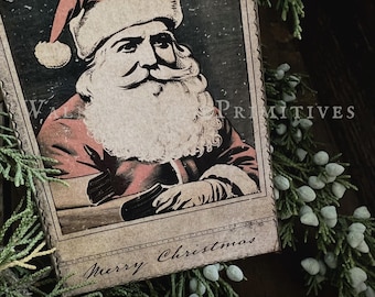 Vintage Christmas Santa Cabinet Cards Instant Download Printable Images by Walnut Ridge Primitives