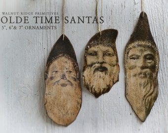Primitieve E-patroon, Olde Time Santa ornamenten, Instant Download, vakantie, patroon met afbeeldingen door Walnut Ridge Primitives