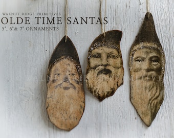 Primitive E-Pattern, Olde Time Santa Ornaments, Instant Download, Holiday, Pattern with Images by Walnut Ridge Primitives