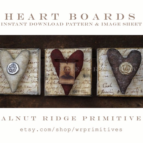 E-pattern Instant Download Heart Boards With Printable Image - Etsy