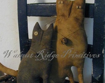 Primitive Sewing E-pattern Cats Milly & Tuck Instant Download PDF Pattern by Walnut Ridge Primitives
