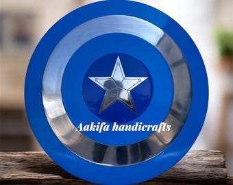 Réplica del escudo del Capitán América en aluminio de 22" (para cosplay o exhibición)
