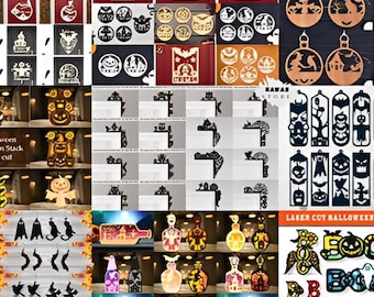 Halloween Laser Cut SVG Bundle: Spooky Craft Designs (Glowforge, Cricut)