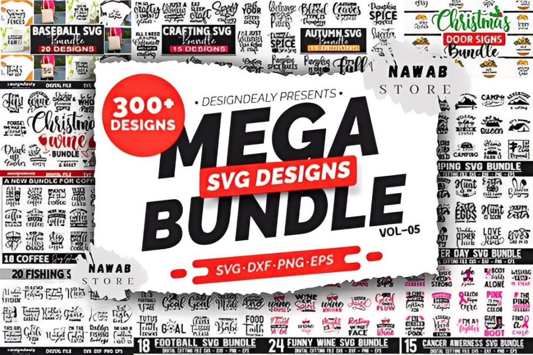 Mega SVG Bundle: 300+ Vector Files (digital Download) - Etsy