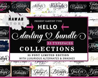 Modern Script Font Bundle: Handwritten Fonts for Cricut, Logo Design