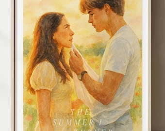 The Summer I Turned Pretty Poster Print | Romantic Watercolor Wall Art | Inspired by Jenny Han | Belly and Conrad, Cousins Beach