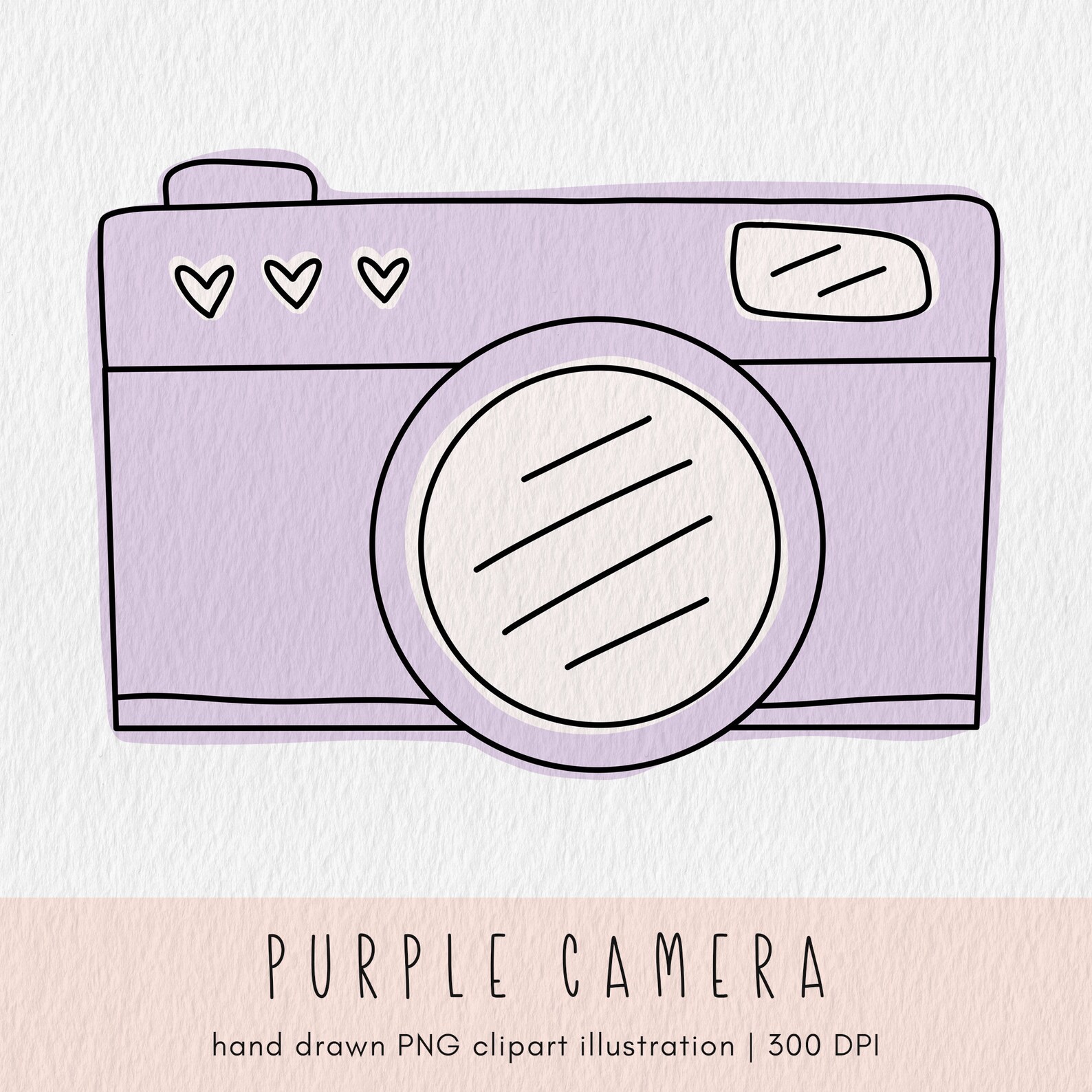 Purple Camera PNG Clipart graphic for Photographers Instant Etsy