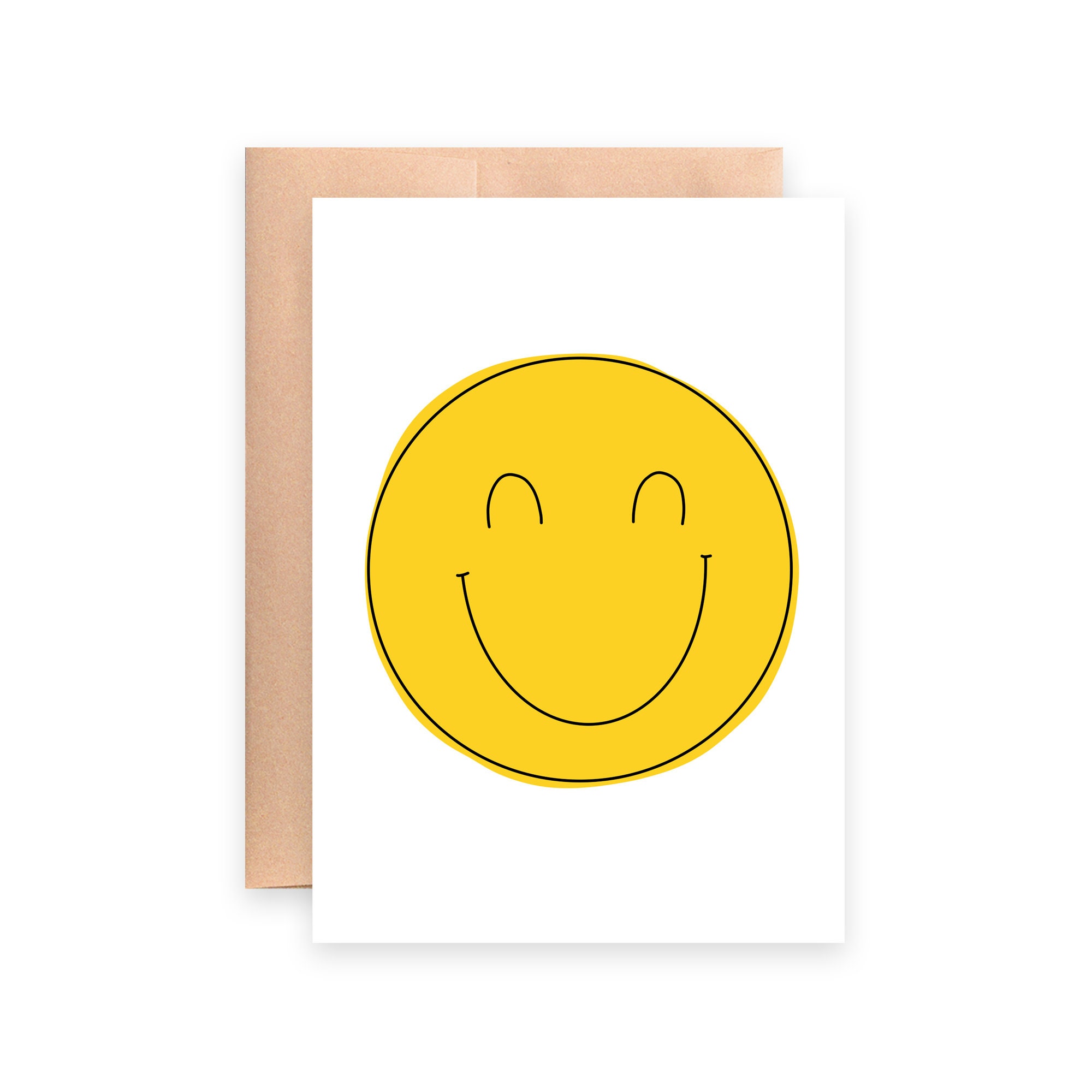 Smiley Face Printable Greeting Card For Any Occasion Instant Etsy