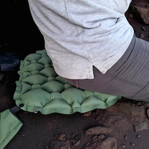 Inflatable Camping Cushion for Hiking Comfort Mat for Camping Seat Pad Outdoor Adventure Gear Gift for Hikers Sitting Comfort Travel Pad