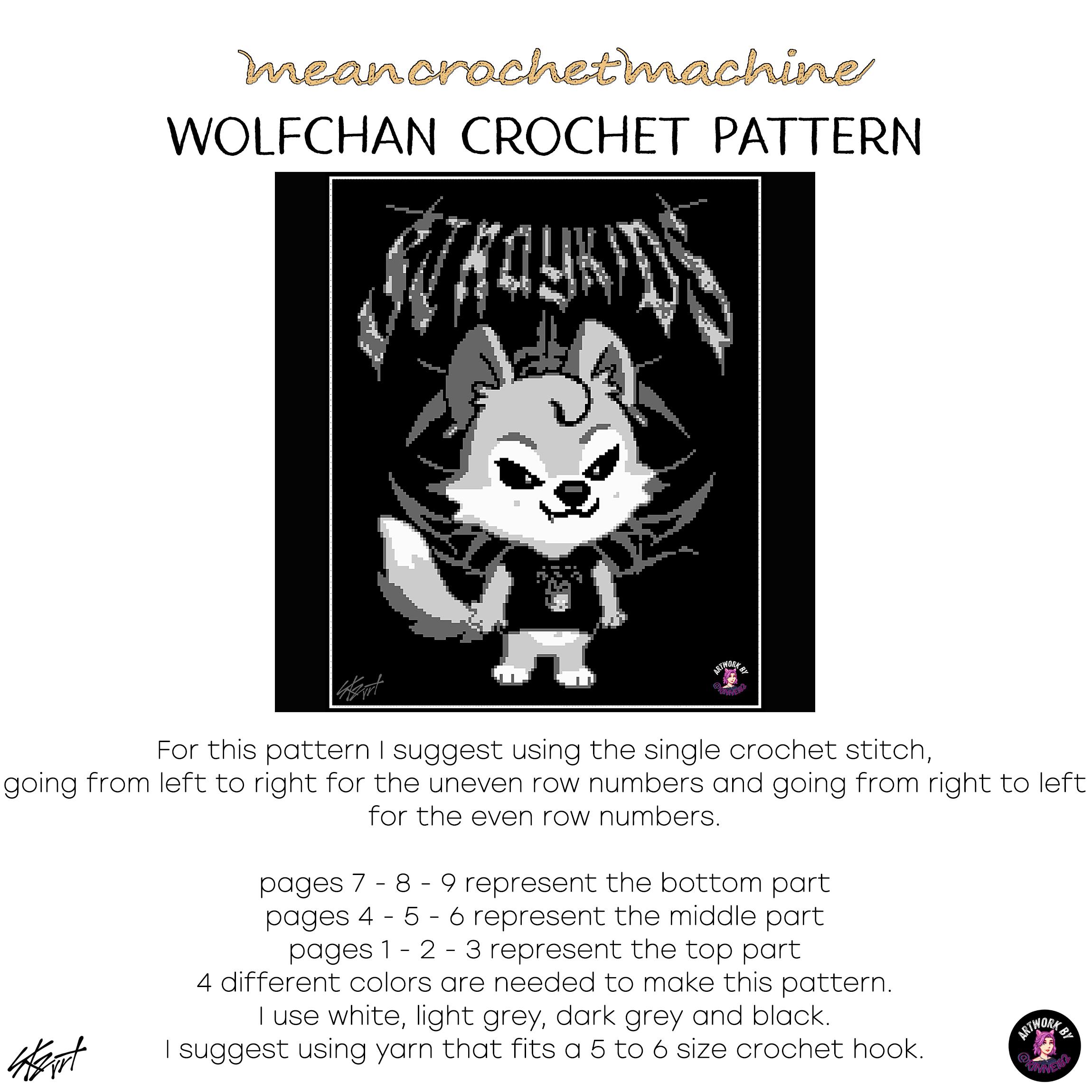 Wolfchan Tapestry Crochet Pattern + Knitting Pattern - Etsy