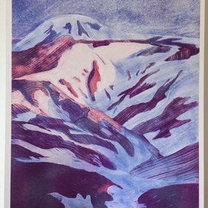 Arctic landscape Risograph