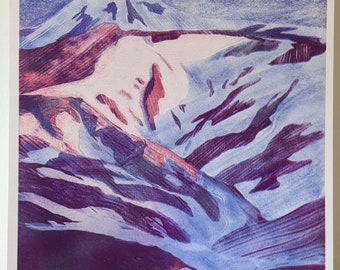 Arctic landscape Risograph