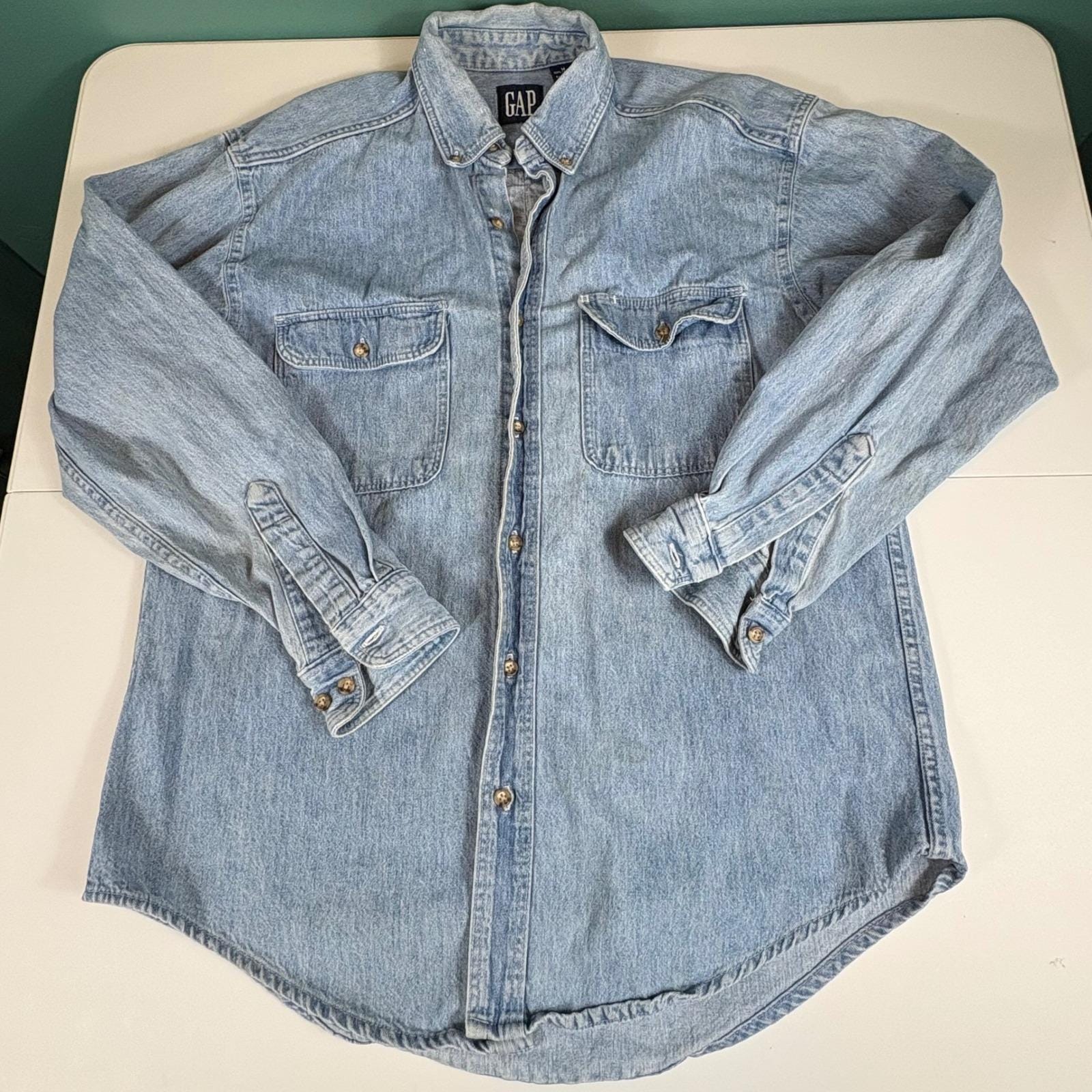 90s Gap Denim Shirt - Etsy