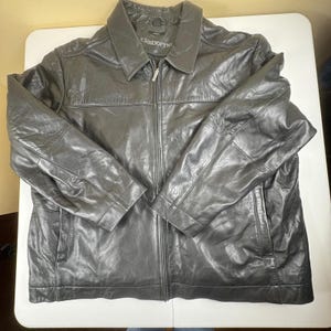 Vintage Claiborne Mens Leather Jacket - Etsy