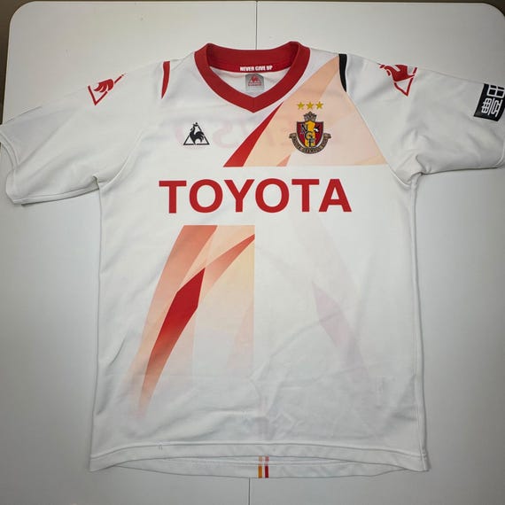 Le Coq Sportif Nagoya Grampus Toyota Soccer Jersey White Red Men M