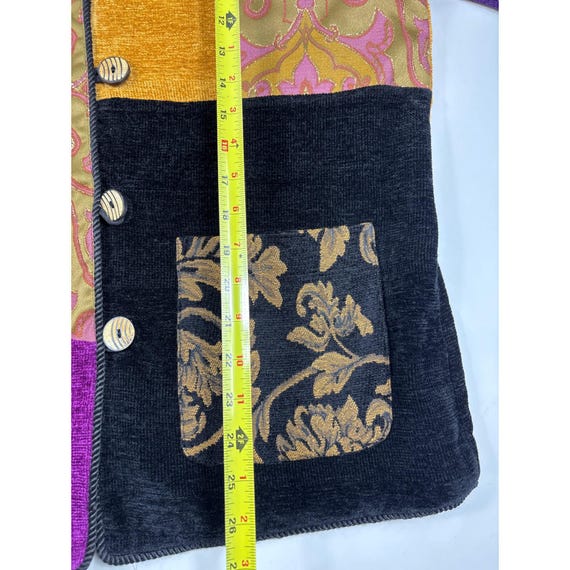 Indigo Moon Patchwork Chenille Jacket Womens M Ar… - image 10