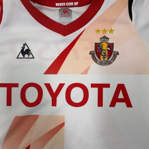 Le Coq Sportif Nagoya Grampus Toyota Soccer Jersey White Red Men M View 2