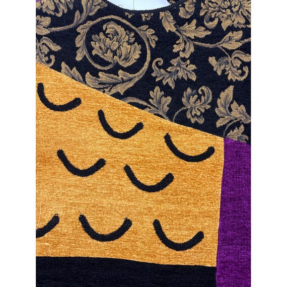 Indigo Moon Patchwork Chenille Jacket Womens M Ar… - image 13