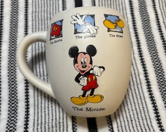 Vintage Disney Store Micky Maus Becher Thailand 1990er Jahre Keramik Kaffeetasse