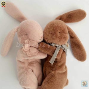 Soft Sleeping Bunny Plush Doll – Stuffed Rabbit Toy for Kids & Nursery Decor