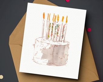Spring Cards Bright Colours Notes 6 pack of cards Birthday Cards Watercolor Printed Notes Watercolour Cards Assorted Greeting Cards