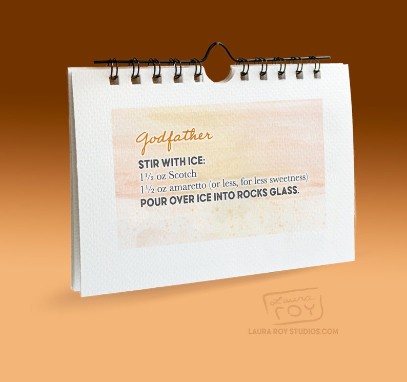 2024 Whiskey Recipes Mini Watercolor Calendar image 7