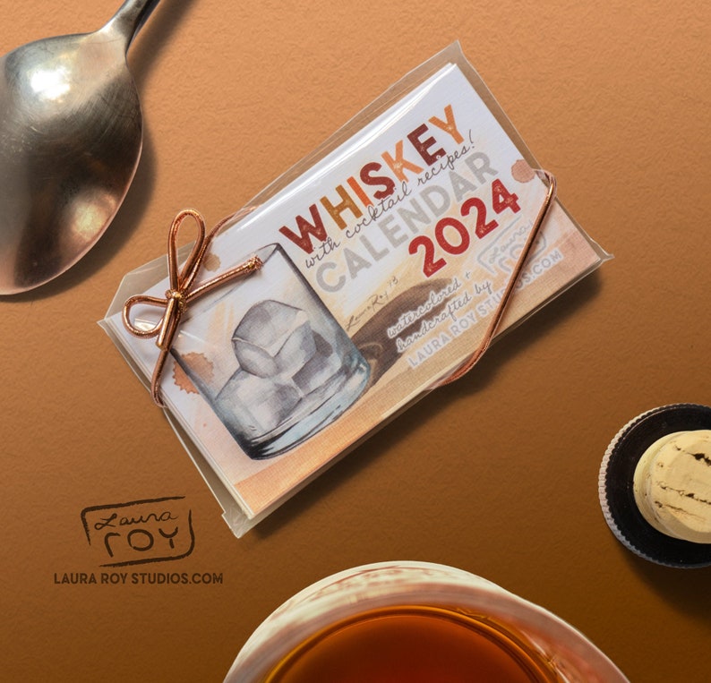 2024 Whiskey Recipes Mini Watercolor Calendar image 8