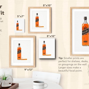 Johnny Walker Black Watercolor | Giclée Print